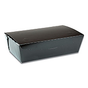 Pactiv Evergreen EarthChoice OneBox Paper Box, 77 oz, 9 x 4.85 x 2.7, Black, 162/Carton (NOB04SB)