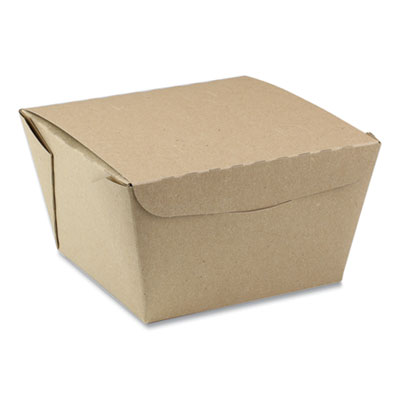 Pactiv Evergreen EarthChoice OneBox Paper Box, 46 oz, 4.5 x 4.5 x 3.25, Kraft, 200/Carton (NOB08KEC)