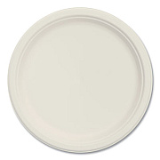 Dart Bare Eco-Forward Sugarcane Dinnerware, Plate, 10" dia, Ivory, 500/Carton (10PSC1R)