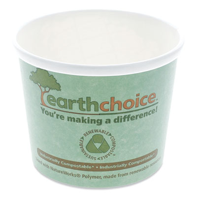 Pactiv Evergreen EarthChoice Compostable Container, Medium Soup, 12 oz, 3.63" Diameter x 3.63"h, Teal, 500/Carton (PHSC12ECDI)