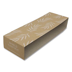 Fiber Container Sleeves, World Centric Leaf Design, 7.5 x 10 x 3.25, Natural, Paper, 800/Carton (SLPATR60)