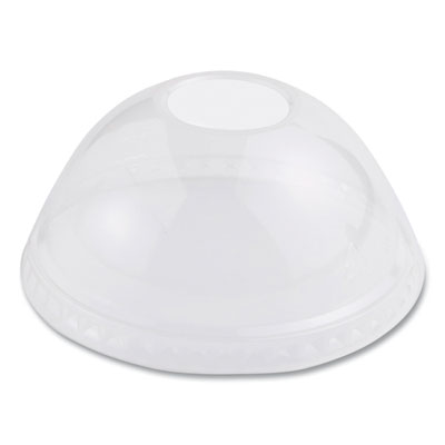 World Centric PLA Clear Cold Cup Lids, Dome Lid, Fits 9 oz to 24 oz Cold Cups, Plastic, Clear, 1,000/Carton (CPLCS12D)