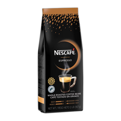 Nescaf Espresso Whole Roasted Coffee Beans, 2 lb Bag (59095)