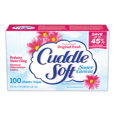 Snuggle Fabric Softener Sheets, Fresh Scent, 100 Sheets/Box, 6 Boxes/Carton (73102)