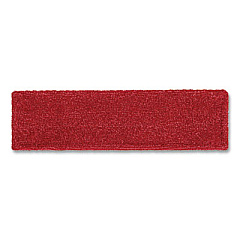 Rubbermaid Commercial Adaptable Flat Mop Pads, Microfiber, 19.5 x 5.5, Red, 12/Carton (2132423CT)