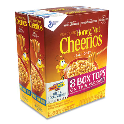 Cheerios Honey Nut Cereal, 27.5 oz Box, 2/Pack (GEM43544)