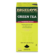Bigelow Green Tea with Pomegranate, 0.07 oz Tea Bag, 28/Box (RCB10363)