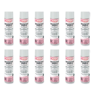 Claire Spray Q Disinfectant, Country Fresh Scent, 17 oz Aerosol Spray, 12/Carton (CL1001)