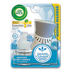 Air Wick Scented Oil Starter Kit, Fresh Linen, 0.67 oz, 6 Packs/Carton (85723)