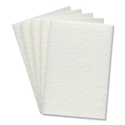 Coastwide Professional Light Duty Scouring Pads, White, 60/Pack (24418474)