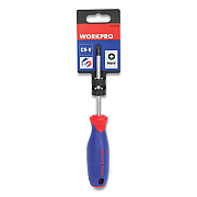 Workpro Straight-Handle Cushion-Grip Screwdriver, #2 Phillips Tip, 4" Shaft (W021033WE)