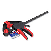 Workpro Heavy-Duty Quick-Release Ratcheting Bar Clamp, 12" Capacity, Black/Red (W032035WE)