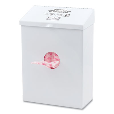 HOSPECO Scensibles Combination Dispenser Receptacle Unit, Metal, White (CDWM)