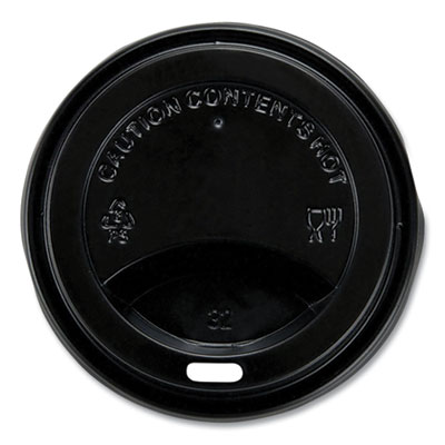 Mars Flavia Logo Hot Cup Drink-Thru Lid, Fits FLAVIA 10 oz Hot Cups, Black, 1,000/Carton (MDR9100D)