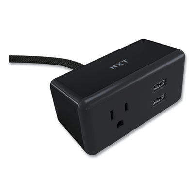 NXT Technologies Indoor Extension Cord with USB Ports, 5 ft, Black (24400000)