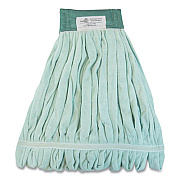 O'Dell EchoFiber Microfiber Loop Mop, Large, Split Microfiber, 16 x 16, 5" Headband, Green, 12/Carton (MWTLG)