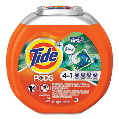 Tide Pods, Febreze Botanical Rain Scent, 54 Pods/Pack (91618)
