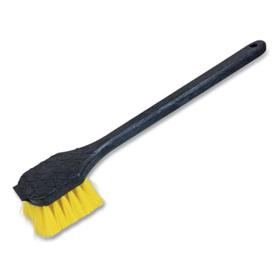 Quickie Gong Brush, Poly Fibers, 20" Black Handle, Yellow (226ZQK)