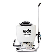 Solo 470 Professional Series Heavy-Duty Backpack Sprayer, 4 gal, 48" Hose, 28" Wand, Translucent White/Black (475BHD)