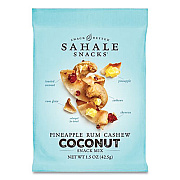 Sahale Snacks Glazed Mixes, Pineapple Rum Cashew Coconut, 1.5 oz Pouch, 18/Carton (00079)