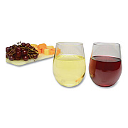 Tablemate 2609711 Plastic Stemless Wine Glasses