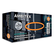 AMBITEX N720 Series Powder-Free Nitrile Gloves, Medium, 6 mil Thick, 12" Long, Black, 100/Box, 10 Boxes/Carton (NMD720BLK)