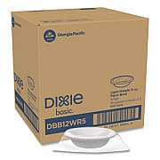 Dixie Everyday Disposable Dinnerware, Wrapped in Packs of 5, Bowl, 12 oz, White, 5/Pack, 100 Packs/Carton (DBB12WR5)