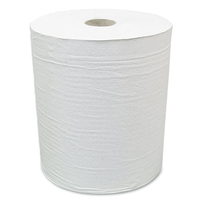 American Paper Converting HARDWOUND PAPER TOWEL ROLL, ECO GREEN PAPER, 1-PLY, 7.88" X 800 FT, WHITE, 6/CARTON (2610030)