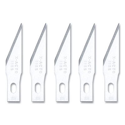X-ACTO GRAPHIC KNIFE REPLACEMENT BLADES, #11, STRAIGHT, 5/PACK (507004)