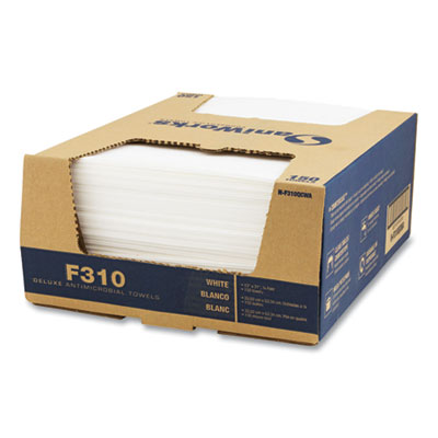 SaniWorks DELUXE ANTIMICROBIAL TOWELS, 13 X 21, WHITE, 150/CARTON (2599236)