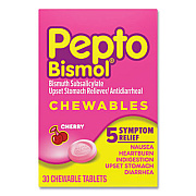 Pepto-Bismol CHEWABLE TABLETS, ORIGINAL FLAVOR, 30/BOX (450812)
