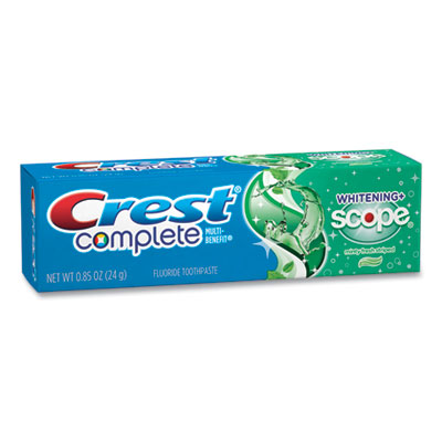 Crest COMPLETE WHITENING TOOTHPASTE + SCOPE, MINTY FRESH, 0.85 OZ TUBE, 36/CARTON (2847323)