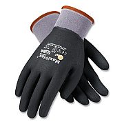 MaxiFlex Ultimate Seamless Knit Nylon Gloves, Nitrile Coated MicroFoam Grip on Full Hand, Large, Gray, 12 Pairs (34876L)