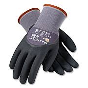 MaxiFlex Ultimate Seamless Knit Nylon Gloves, Nitrile Coated MicroFoam Grip on Palm, Fingers and Knuckles, Small, Gray, 12 Pairs (34875S)
