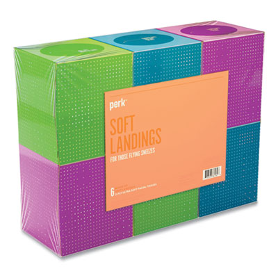 Perk Ultra Soft Standard Facial Tissue, 2-Ply, 7.9 x 8.6, White, 95 Sheets/Box, 6 Boxes/Pack (24405546)