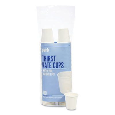 Perk 24431636 White Paper Hot Cups
