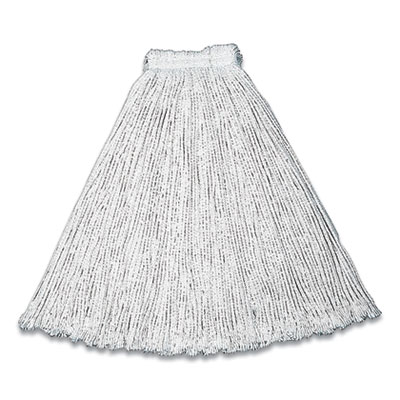 Rubbermaid Commercial Non-Launderable Cut-End Rayon Wet Mop Heads, Rayon, 20.75 x 6.5, White (3486284)