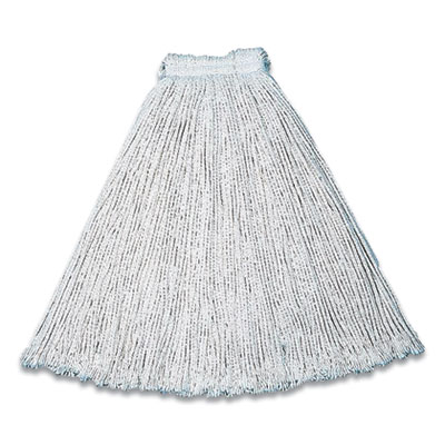 Rubbermaid Commercial CUT-END COTTON WET MOP HEADS, #24, WHITE (852063)