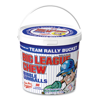 Big League Chew Bubble Gum Balls, Outta' Here Original, 80 Balls/Tub (FGM66056)
