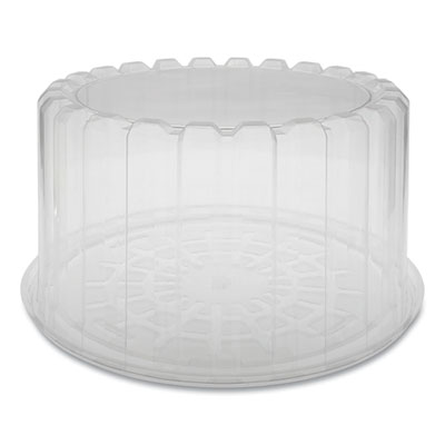 Pactiv Evergreen Round ShowCake 2-Part Cake Container, Deep 8" Cake Container, 9.25" Diameter x 5"h, Clear, 100/Carton (YCI898010000)