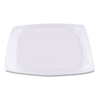 World Centric PLA Rectangular Deli Container Lids, 4.8 x 5.9 x 0.3, Clear, Plastic, 900/Carton (RDLCS8)