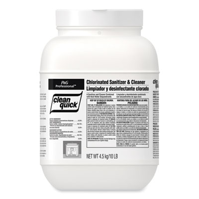 Clean Quick Powdered Sanitizer/Cleanser, 10 lb Bucket, 3/Carton (02580)