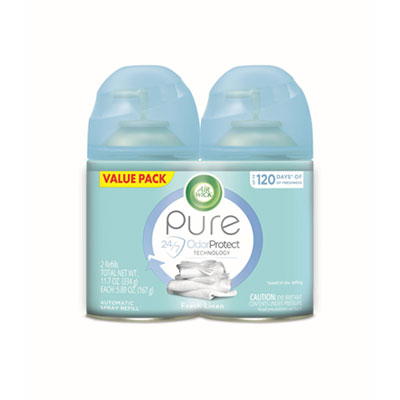 Air Wick FRESHMATIC ULTRA SPRAY REFILL, FRESH LINEN, AEROSOL, 5.89 OZ, 2/PACK, 3 PACKS/CARTON (93045CT)