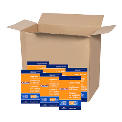 Cascade Professional Fryer Boil Out, Concentrated Powder, 85 oz Box, 6/Carton (59097)