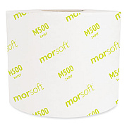 Morcon Tissue Morsoft Controlled Bath Tissue, Septic Safe, 2-Ply, White, 3.9" x 4", Band-Wrapped, 500 Sheets/Roll, 24 Rolls/Carton (M500)