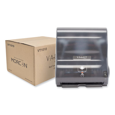 Morcon Tissue Valay 10 Inch Roll Towel Dispenser, 13.25 x 9 x 14.25, Black (VT1010)