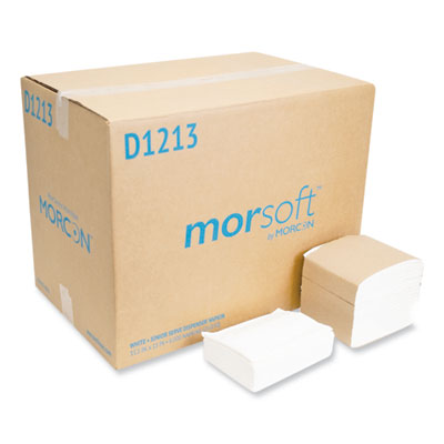Morcon Tissue Morsoft Dispenser Napkins, 1-Ply, 11.5 x 13, White, 250/Pack, 24 Packs/Carton (D1213)