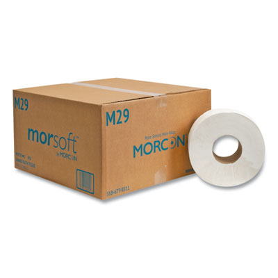 Morcon Tissue Jumbo Bath Tissue, Septic Safe, 2-Ply, 3.3" x 625 ft, White, 12 Rolls/Carton (29)