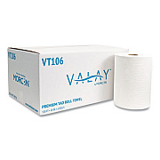 Morcon Tissue 10 Inch TAD Roll Towels, 1-Ply, 10" x 550 ft, White, 6 Rolls/Carton (VT106)