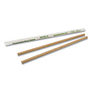World Centric Sustainable Kraft Paper Straws, Wrapped, 8", Natural, 6,000/Carton (STPA8WK)